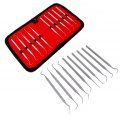 Set Of 10 Stainless Steel Precision Micro Pick Combo 5 Inch To 6 Overall Length 
