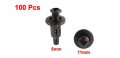 Uxcell 100 Pcs 11mm X 5mm Black Plastic Rivet Bumper Lining Trim Panel Clips For Vehicle