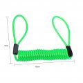 Vgeby Motorcycle Bike Alarm Disc Lock Antitheft Security Spring Reminder Coil Cable Color Green