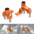 Nicecnc Orange Front Brake Clutch Master Cylinder Protector Clamps For Ktm 250-500 Sx Sxf Xc Xcf Xcw Exc Excf 2014-2024 125-150 