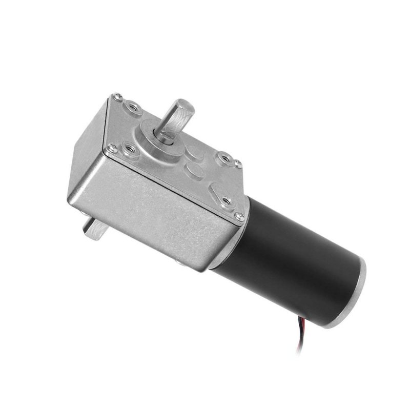 Dc 12v 60rpm 7kg Cm 8mm Double Shafts Self-locking Reversible Worm Gear Motor With Cable High Torque Speed Reduction Turbine