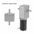 Dc 12v 60rpm 7kg Cm 8mm Double Shafts Self-locking Reversible Worm Gear Motor With Cable High Torque Speed Reduction Turbine
