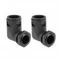 Uxcell Corrugated Tube Connector 90 Degree Ad21 2 Conduit Hose Joint Clamps 2pcs