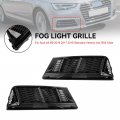 Topteng Front Fog Light Grill Lower Bumper Grille Chrome For Audi A4 B9 2016 2017 2018 Standard Version Modified S4 Into Rs4