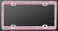 Chrome Coating Metal With Triple Row Pink Diamond Frame