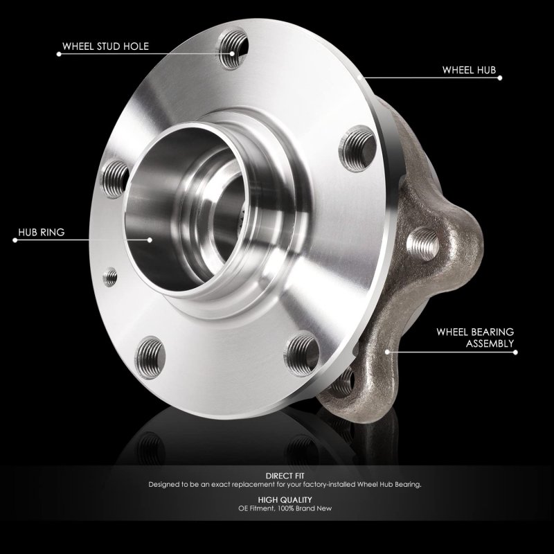 Front Wheel Bearing Hub Assembly Oem-wha-0023 For 2004-2006 Vw Phaeton Fits Left And Right Steel Construction Replacement Part
