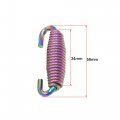 Uxcell 2pcs 59mm Colorful Stainless Steel Motorcycle Exhaust Muffler Pipe Swivel Spring