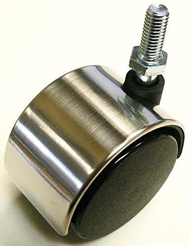 Oajen 2 50mm Brushed Chrome Caster Pack Of 5 3 8 X 1 Grip Ring Stem