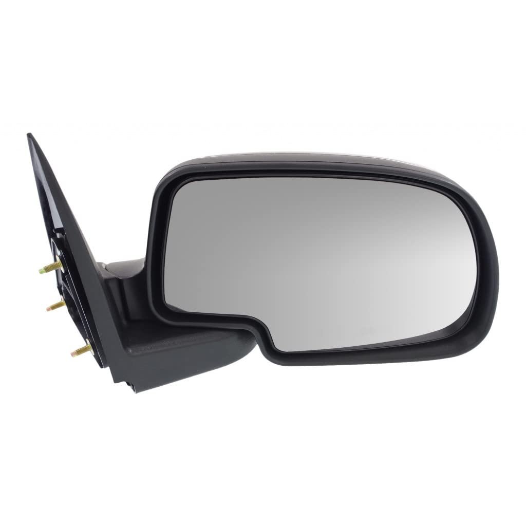 Passenger Side Door Mirror For Chevy Silverado 1500 1999 To 2006 Manual Non Heated Chrome With Black Cover Replacement 25876715