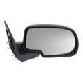 Passenger Side Door Mirror For Chevy Silverado 1500 1999 To 2006 Manual Non Heated Chrome With Black Cover Replacement 25876715 