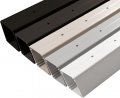 Aluminum Deck Mount Predrilled Intermediate Post With 13 Holes 42 Inch Tall Cut To Height For Cable Railing Powder Coat Bronze 
