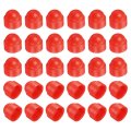 Nut Protection Cap 30pcs M12x19x23mm Plastic Hexagonal Screw Dome Acorn Hex Head Bolt Covers Waterproof Decorative Caps Red 