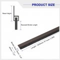 Uxcell Door Brush Bottom Sweep H-shape Aluminum Alloy Base With 0 6-inch Pp For Home Industrial 47-inch L Brown