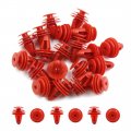 Uxcell 20 Pcs 9mm Hole Dia 18mm Head Red Car Interior Trim Panel Door Clips Universal