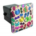 Colorful Fun Summer Beach Pattern Tow Trailer Hitch Cover Plug Insert