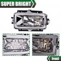 G-plus Fog Light Compatible With 2013-2015 Chevy Silverado Oe Style Front Lamp Bezel Cover Shell A Pair