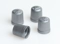 Tpms Wheel Valve Stem Cap Set Gray 4 Piece Tire Air Fill Screw On Cover For Passenger Cars 