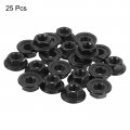 Uxcell M5x0 8mm Serrated Flange Hex Lock Nuts 25pcs 304 Stainless Steel Non-slip Metric Hexagon Nut Full Thread Bright Finish