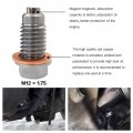M12 X 1 75 Magnetic Oil Drain Plug Stainless Steel Sump Nut Bolt With Copper Crush Washer Fit For Gmc Chevrolet Buick Cadillac