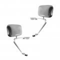 Side View Manual Mirrors Stainless Steel Pair Set For Ford F-series Pickup Truck 