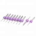 0 6mm Tip Spiral Flute Carbide Pcb Cnc Micro Drill Bits Carving Tool 10 Pcs