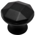Cosmas 5 Pack 4562fb Flat Black Cabinet Hardware Round Knob 1-1 4 Diameter 