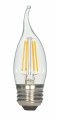 Pack Of 24 Satco S9573 4 5w Efc Led 27k 120v Led Clear Candelabra Light Bulb 