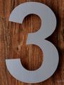 Qt Modern House Numbers 6 Inch Brushed Stainless Steel Number 3 Three Floating Appearance Easy To Install And Made Of Solid 304 