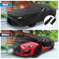 X Autohaux Ford Mustang Gt Bullitt Ecoboost Cover Car For 1994-2021 All Weather Protection With Zipper Black