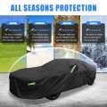 X Autohaux Ford Mustang Gt Bullitt Ecoboost Cover Car For 1994-2021 All Weather Protection With Zipper Black