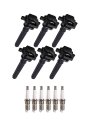Ena Set Of 6 Ignition Coil Pack And Iridium Spark Plug For Chrysler Concorde Sebring Replacement Uf199 