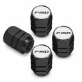 Ipick Image For Ford F-150 In White On Black Hexagon Shape Aluminum Tire Valve Stem Caps
