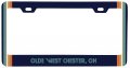 Olde West Chester Ohio Car Metal License Plate Frame Retro Design 