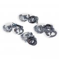 Leemas Set Front Rear Chrome Clear Lens 20-led 41mm Fork Clamp Tube Motorcycle Amber Turn Signal Light Cruiser Chopper Custom