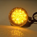 Leemas Set Front Rear Chrome Clear Lens 20-led 41mm Fork Clamp Tube Motorcycle Amber Turn Signal Light Cruiser Chopper Custom