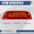 Auto Dynasty Red Housing Led 3rd Third Rear High Mount Brake Light Stop Lamp Compatible With Jeep Liberty Kj 02-07