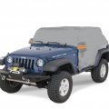 Waterproof Cab Cover For Jeep Wrangler Jku Jlu 4 Door 1997 2025 Gray Oxford Half Car With Reflective Strip And Trunk Zipper Sun 
