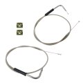 Throttle And Idle Cable Kit For Harley Sportster 883 1200 Softail Dyna Fits 16 In To 18 Handlebars Replaces 56884-07 56885-07