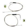 Throttle And Idle Cable Kit For Harley Sportster 883 1200 Softail Dyna Fits 16 In To 18 Handlebars Replaces 56884-07 56885-07