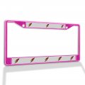 Fastasticdeals Metal Insert License Plate Frame Animal Bird Cardinal Mascot Weatherproof Car Accessories Hot Pink 2 Holes Solid 
