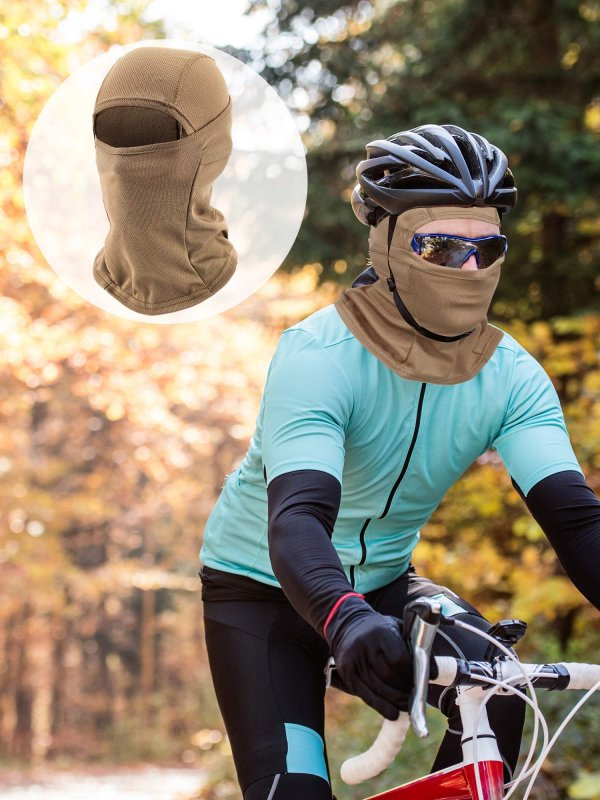 6 Pieces Balaclava Face Mask Motorcycle Windproof Camouflage Fishing Cover Winter Ski Khaki Army Green Black