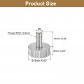 Uxcell M5x10mm Knurled Thumb Screws 5pcs 304 Stainless Steel Flat Head Fully Threaded Bolts Grip Knobs Fasteners