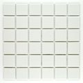 Vogue Premium Quality 2 White Porcelain Square Mosaic Tile Shiny Look Designed In Italy 12x12 