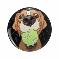 Zanettaranaart Double Sided Stainless Steel Keychain 3d Resin Encased Round Design 1 25 In Diameter For Keys Backpack And 