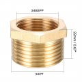 Uxcell Brass Threaded Pipe Fitting G1 Male X G3 4 Female Hex Bushing Adapter 4pcs