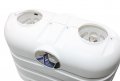 Flame King Dual 20lb Lp Propane Tank Light Plastic Heavy Duty Cover For Rv Travel Trailer Camper White 
