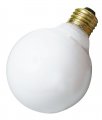 Satco A3645 220v Medium Base 40-watt G25 Light Bulb Gloss White 