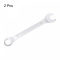 Uxcell Thin Combination Wrench With Offset 6-point End And Angled Open Metric Mirror-chrome Plated High Carbon Steel For