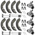 Front Rear Brake Wheel Cylinders Shoes All 4 Fit For Kawasaki Mule 600 610 Sx Kaf400 2010-2018 Oem 430920002 410470001