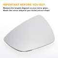 Car Rearview Left Driver Side Mirror Glass Replacement W Backing Plate Convex Heated White For Ford Focus 2018-2023
